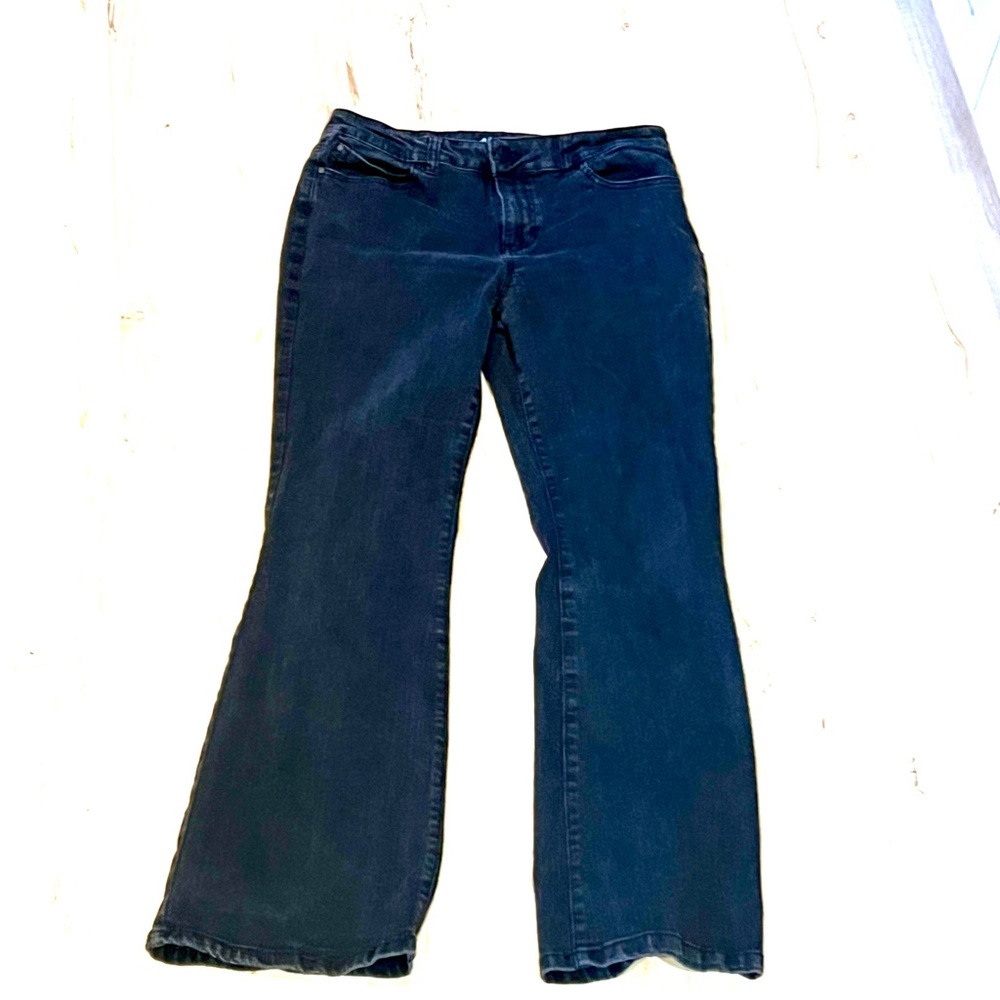 d.jeans Black High-Waisted Flare Jeans - Size 10 - Eco-Friendly Repreve Denim